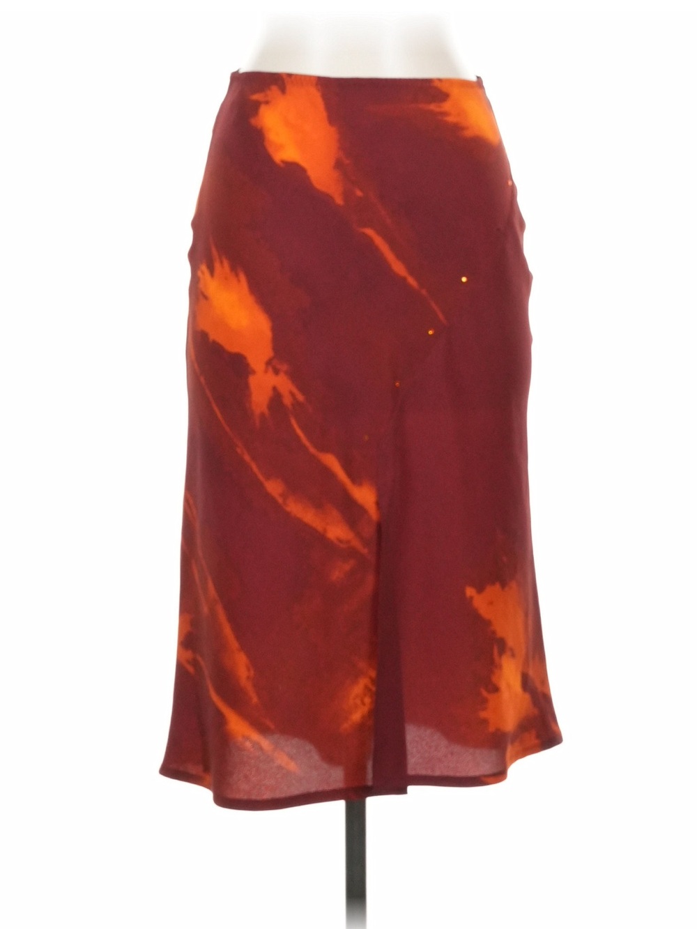 Red and Orange Tie-Dye Skirt
